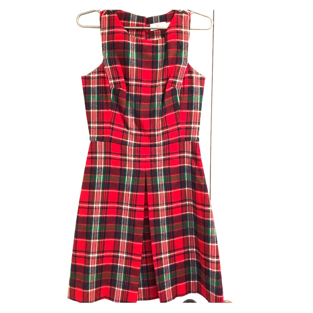 Vineyard Vines Red Plaid Wool Dress